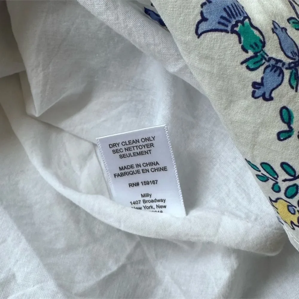 Milly Maxwell Sketched Paisley Dress in Blue and White Size 4
